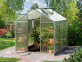 192x192 cm drivhus, 6 mm polykarbonatplater