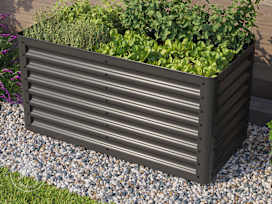 120x60x60 cm plantekasse, stål, antrasitt 120x60x60 cm plantekasse, stål, antrasitt