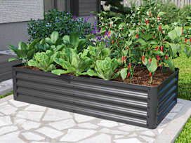 150x75x35 cm plantekasse, stål, antrasitt 150x75x35 cm plantekasse, stål, antrasitt