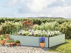 195x150x39 cm plantekasse, eloksert