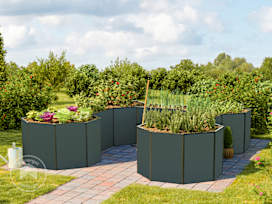 332x332x77 cm plantekasse, antrasitt