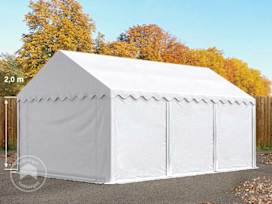 4x6 m lagertelt, PVC-presenning, hvit 4x6 m lagertelt, PVC-presenning, hvit