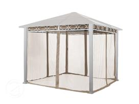 Myggenett (4 deler) for paviljong Rendezvous Deluxe, cappuccino, 3x3 m