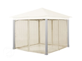 Myggenett (4 deler) for paviljong Sunset Classic, champagnefarget, 3x3 m