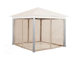 Myggenett (4 deler) for paviljong Sunset Premium, cappuccino, 3x3 m
