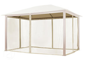Myggenett (4 deler) for paviljong Forest Premium, champagnefarget, 3x4 m
