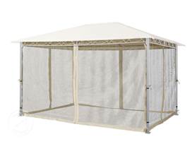Myggenett (4 deler) for paviljong Rendezvous Premium, champagnefarget, 3x4 m