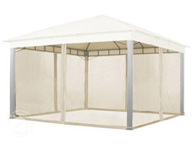 Myggenett (4 deler) for paviljong Sunset Premium, champagnefarget, 4x4 m