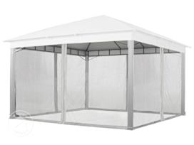 Myggenett (4 deler) for paviljong Sunset Premium, stone, 4x4 m