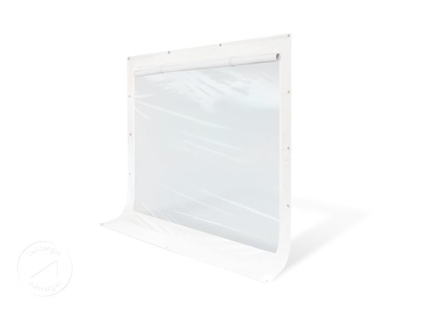 PVC-sidevegg 2x2 m med panoramavindu og rullegardin