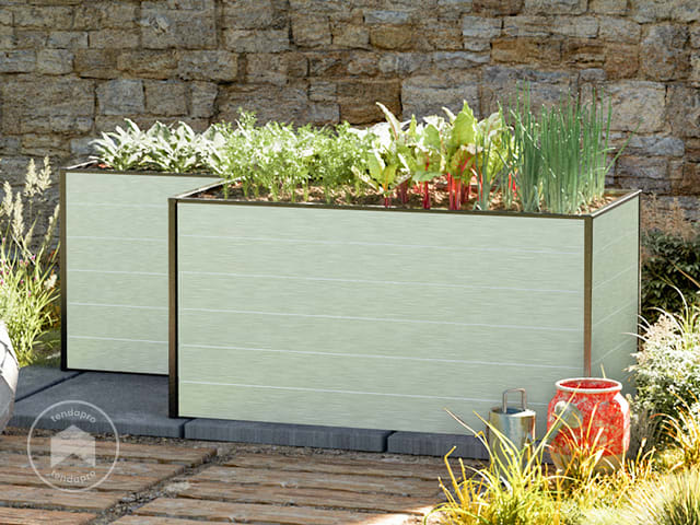 GFP PRIMEYARD Orto Rialzato LUCA In Acciaio Antracite 150x60x35 Cm - Per Giardino O Fioriera - Foto 8