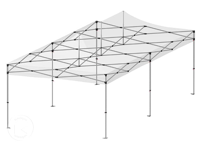 4x4m gazebo pieghevole PVC 850 ignifugo con laterali (finestre