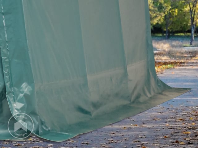 Tenda agricola 3,3x9,6m, verde scuro, Telo in PVC, fissaggio per