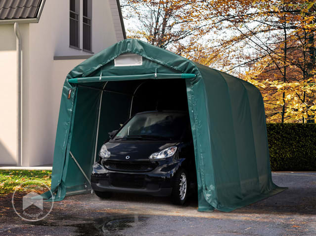 CIRCA TOOLPORT 2,4x3,6m Tenda Garage Box Auto PVC circa 500g/m² verde scuro 