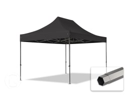 3x4,5 m gazebo pieghevole PVC ignifugo, PREMIUM acciaio, nero 3x4,5 m gazebo pieghevole PVC ignifugo, PREMIUM acciaio, nero