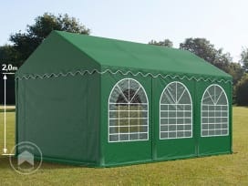 3x6m tendone per feste, PVC 800, telaio perimetrale, verde scuro 3x6m tendone per feste, PVC 800, telaio perimetrale, verde scuro