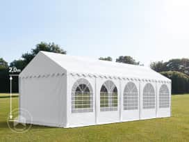 4x10m tendone per feste, PVC 800, telaio perimetrale, bianco