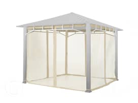 Zanzariere (4 pz.) per gazebo da giardino Sunset Superior, crema, 3x3 m