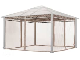 Zanzariere (4 pz.) per gazebo da giardino Paradise Deluxe, ocra, 4x4 m