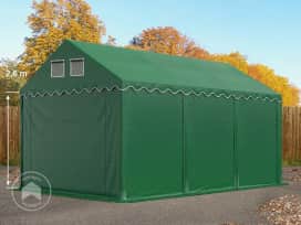3x6 m tenda capannone, altezza 2,6m, PVC 800, telaio perimetrale, verde scuro, senza statica 3x6 m tenda capannone, altezza 2,6m, PVC 800, telaio perimetrale, verde scuro, senza statica