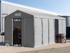 6x12m tenda capannone, altezza 4,0m porta scorrevole, PVC 850, grigio, senza statica 6x12m tenda capannone, altezza 4,0m porta scorrevole, PVC 850, grigio, senza statica