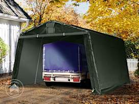 Tenda garage 3,3x4,7m, Telo in PE, verde scuro Tenda garage 3,3x4,7m, Telo in PE, verde scuro