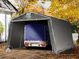 Tenda garage 3,3x4,7m, Telo in PE, grigio