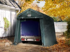 2,4x3,6m tenda garage, PVC 500, verde scuro