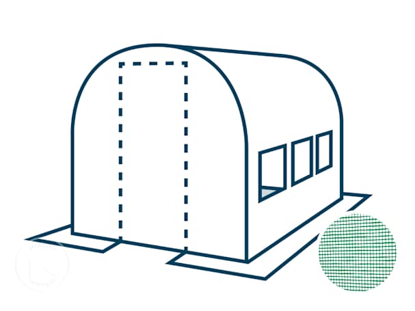 Copertura di ricambio per serra tunnel BASIC nelle dimensioni 2 x 3 m, verde