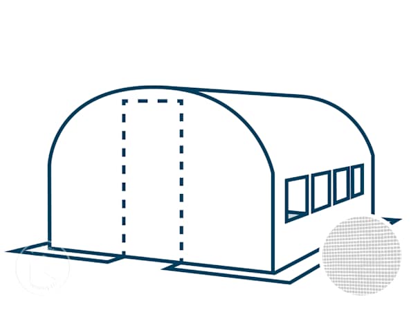 Copertura di ricambio per serra tunnel BASIC nelle dimensioni 3 x 4 m, bianco