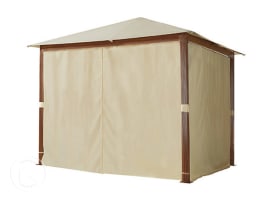 Teli laterali (set da 4 pezzi) per gazebo da giardino Pavillon Forest Premium 3x3m, crema