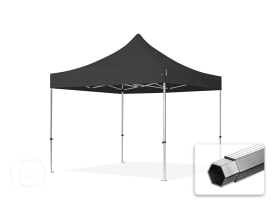 3x3m gazebo pieghevole PES, PROFESSIONAL alluminio, nero