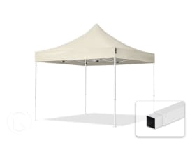 3x3m gazebo pieghevole, ECONOMY acciaio, crema