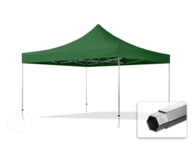 4x4m gazebo pieghevole PES, PROFESSIONAL alluminio, verde scuro 4x4m gazebo pieghevole PES, PROFESSIONAL alluminio, verde scuro