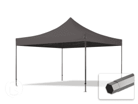 4x4 m gazebo pieghevole, PREMIUM acciaio, grigio scuro 4x4 m gazebo pieghevole, PREMIUM acciaio, grigio scuro