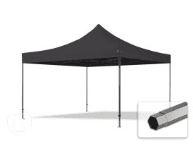 4x4 m gazebo pieghevole, PREMIUM acciaio, nero 4x4 m gazebo pieghevole, PREMIUM acciaio, nero