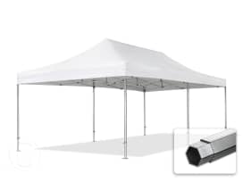 4x8m gazebo pieghevole PVC ignifugo, PROFESSIONAL alluminio, bianco