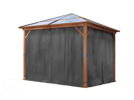 Teli laterali (set da 4 pezzi) per gazebo da giardino Forest Deluxe, 3x3 m, loft grigio