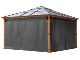 Teli laterali (set da 4 pezzi) per gazebo da giardino Forest Deluxe, 4x4 m, loft grigio