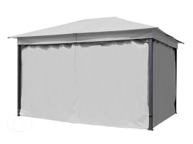 Teli laterali (set da 4 pezzi) per gazebo da giardino Sunset Classic 3x4m, grigio pietra