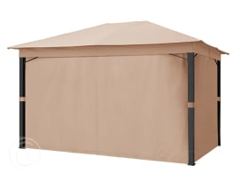 Teli laterali (set da 4 pezzi) per gazebo da giardino Sunset Premium, 3x4m, ocra