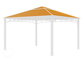 Lastre di ricambio per il tetto per gazebo da giardino Sunset Superior, 4x4m