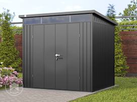 Casetta da giardino 210 x 180 cm, grigio ombra metallizzato