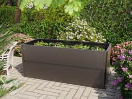 200 x 85 x 77 cm Orto rialzato, acciaio, antracite metallizzato