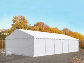 6x12 m tenda capannone, PVC 700, bianco