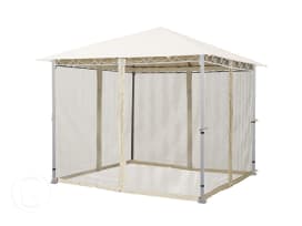Zanzariere (4 pezzi) per gazebo da giardino Paradise Premium, crema, 3x3m