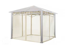 Zanzariere (4 pezzi) per gazebo da giardino  Sunset Deluxe 3x3m, crema