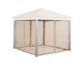 Zanzariere (4 pezzi) per gazebo da giardino Sunset Premium, ocra, 3x3m