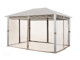 Zanzariere (4 pezzi) per gazebo da giardino Paradise Deluxe, ocra, 3x4m