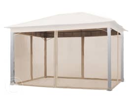 Zanzariere (4 pezzi) per gazebo da giardino Sunset Premium, ocra, 3x4m